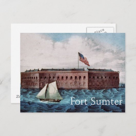 Fort Sumter Postkarte (Vorne/Hinten)
