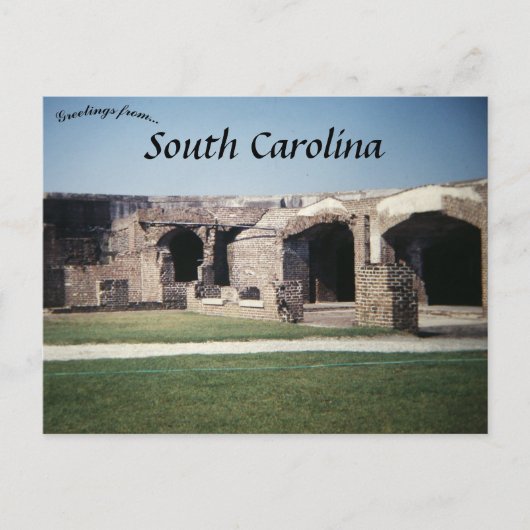Fort Sumter South Carolina Postkarte (Vorderseite)
