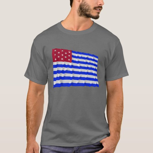 Fort-Textilienhändler-wellenartig bewegende Flagge T-Shirt (Vorderseite)
