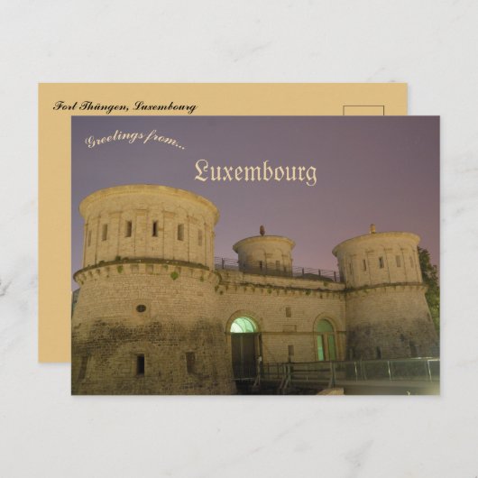 Fort Thüngen Luxembourg Postkarte (Vorne/Hinten)