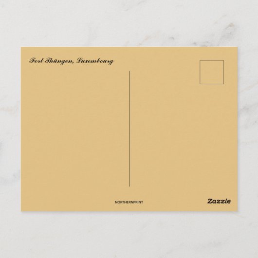Fort Thüngen Luxembourg Postkarte (Rückseite)
