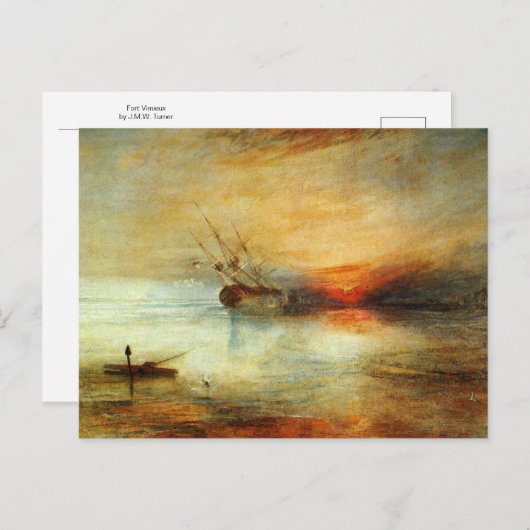Fort Vimieux von J.M.W. Turner Postkarte (Vorne/Hinten)