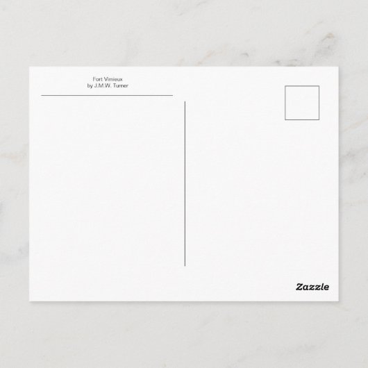 Fort Vimieux von J.M.W. Turner Postkarte (Rückseite)