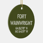 Fort Wainwright Latitude Longitude Personalisiert Keramik Ornament (Rechts)