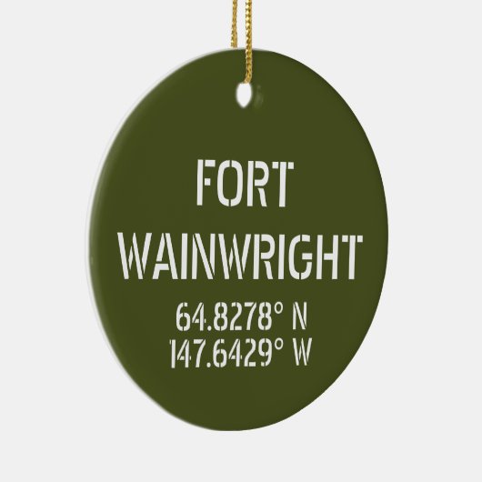Fort Wainwright Latitude Longitude Personalisiert Keramik Ornament (Rechts)