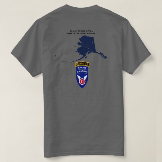 FORT WAINWRIGHT WARRIORS T - Shirt (Design Rückseite)
