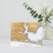 Fort Walton Beach, FL Nautical Chart Postkarte (Stehend Vorderseite)