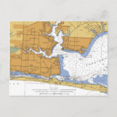 Fort Walton Beach, FL Nautical Chart Postkarte (Vorderseite)