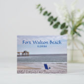 Fort Walton Beach Florida mit Pier Postkarte (Stehend Vorderseite)