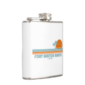 Fort Walton Beach Florida Sun Palm Trees Flachmann (Rechts)