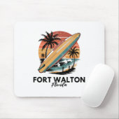 Fort Walton Beach Florida Surfbrett Strand Mousepad (Mit Mouse)
