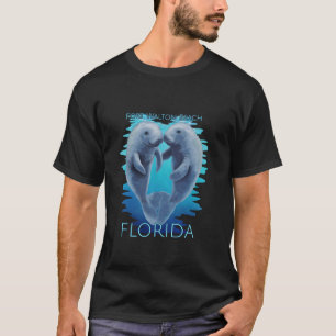 Fort Walton Beach Florida Urlaub Niedliche Manatee T-Shirt
