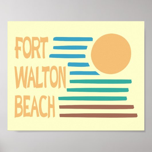 Fort Walton Beach geometrisches Design Poster (Vorne)