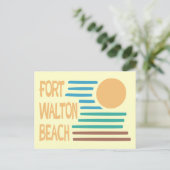 Fort Walton Beach geometrisches Design Postkarte (Stehend Vorderseite)