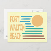 Fort Walton Beach geometrisches Design Postkarte (Vorne/Hinten)