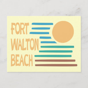 Fort Walton Beach geometrisches Design Postkarte