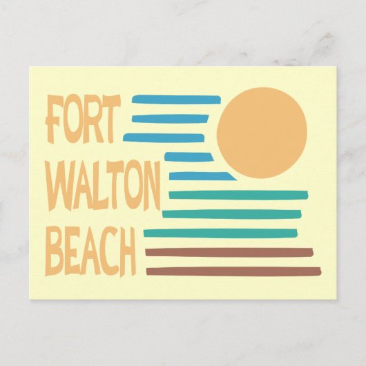 Fort Walton Beach geometrisches Design Postkarte (Vorderseite)