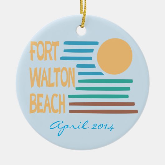Fort Walton Beach kundenspezifische Keramik Ornament (Vorne)