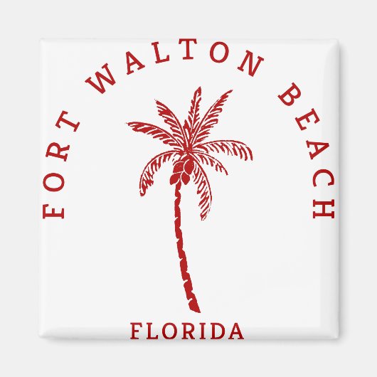 Fort Walton Beach Palm Tree Magnet (Vorne)