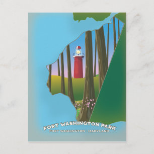 Fort Washington Park Maryland Map Postkarte