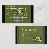 Fort-Washingtonamateurradioverein-Visitenkarten Visitenkarte (Vorne/Hinten)