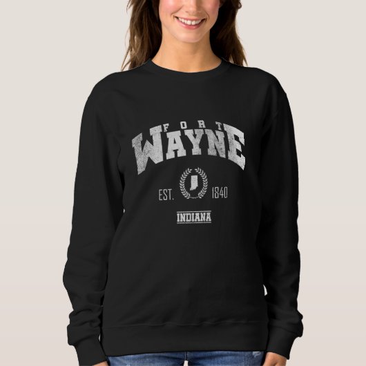 Fort Wayne in Indiana Vintag Throwback Sweatshirt (Vorderseite)