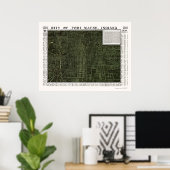 Fort Wayne, IN Panorama Karte - 1907 Poster (Heimbüro)