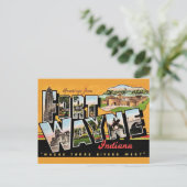 Fort Wayne IN Postkarte (Stehend Vorderseite)