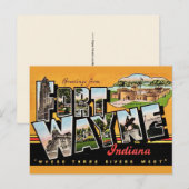 Fort Wayne IN Postkarte (Vorne/Hinten)