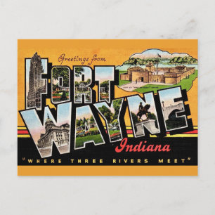Fort Wayne IN Postkarte