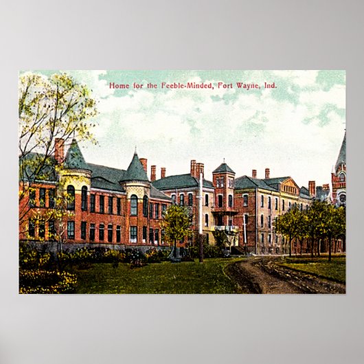 Fort Wayne, Indiana Asylum 1910 Poster (Vorne)