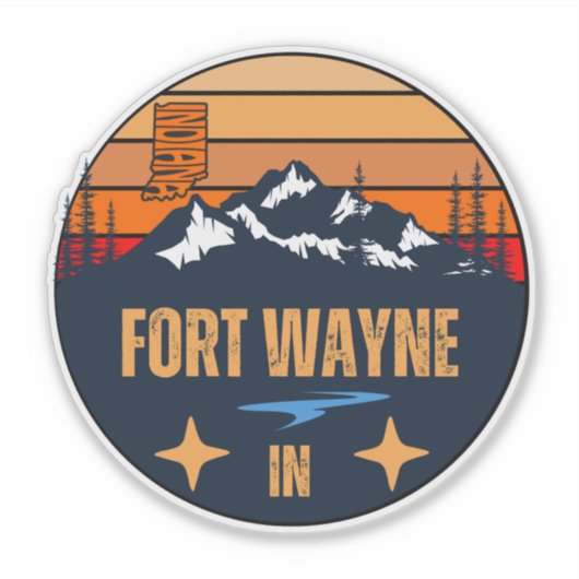 Fort Wayne, Indiana Aufkleber (Vorderseite)