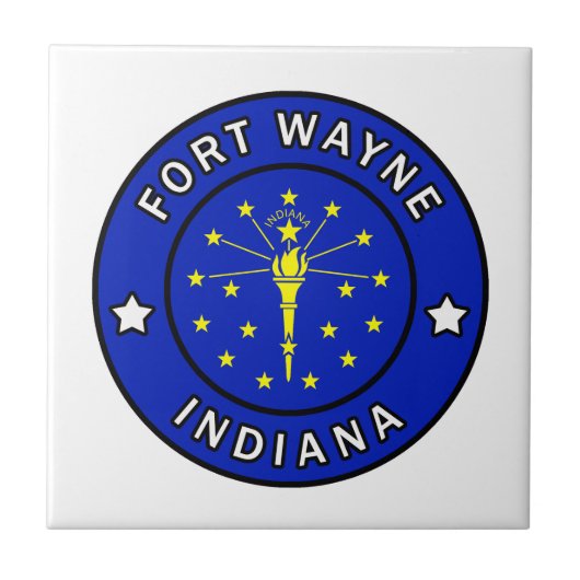Fort Wayne Indiana Fliese (Vorderseite)