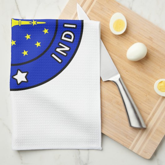 Fort Wayne Indiana Geschirrtuch (Viertel Falte)