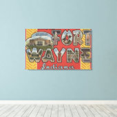 Fort Wayne, Indiana - Große Briefszenen Leinwanddruck (Insitu (Holzboden))