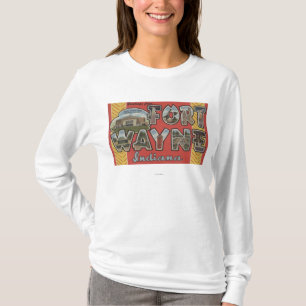 Fort Wayne, Indiana - große Buchstabe-Szenen T-Shirt