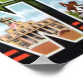 Fort Wayne Indiana Große Letter Grüße Poster (Ecke)