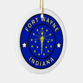 Fort Wayne Indiana Keramik Ornament (Rechts)