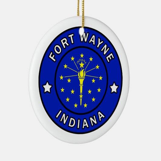 Fort Wayne Indiana Keramik Ornament (Rechts)