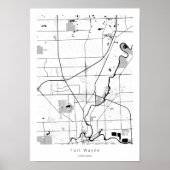 Fort Wayne Indiana Modern Minimal einfache Karte Poster (Vorne)