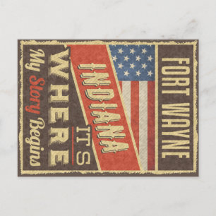 Fort Wayne Indiana Postkarte