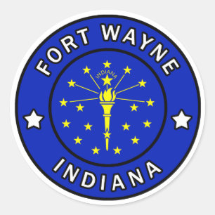 Fort Wayne Indiana Runder Aufkleber
