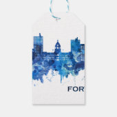 Fort Wayne Indiana Skyline Blue Geschenkanhänger (Rückseite)