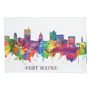 Fort Wayne Indiana Skyline Kissenbezug