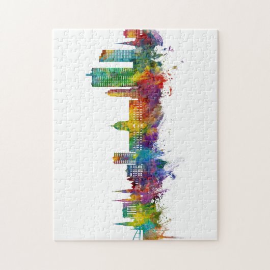 Fort Wayne Indiana Skyline Puzzle (Vertikal)