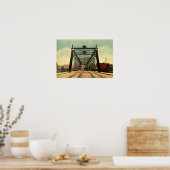 Fort Wayne, Indiana St Marys Bridge 1910 Poster (Küche)