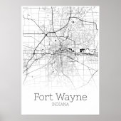 Fort Wayne Map - Indiana - City Map Poster (Vorne)