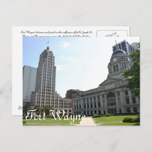 Fort Wayne Postcard Postkarte (Vorne/Hinten)