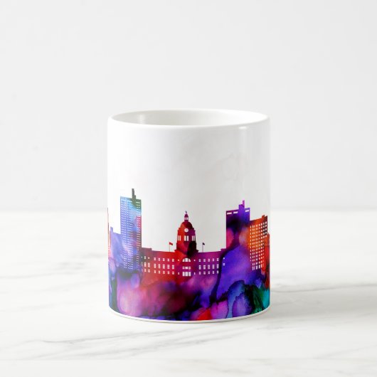 Fort Wayne Skyline Kaffeetasse (Mittel)