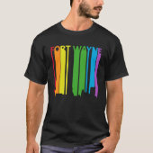 Fort Wayne Skyline LGBT Pride T-Shirt (Vorderseite)